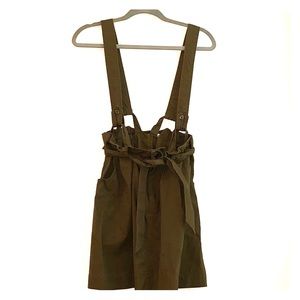 BDG Army Green Skirt W/ Suspenders BARELY WORN
